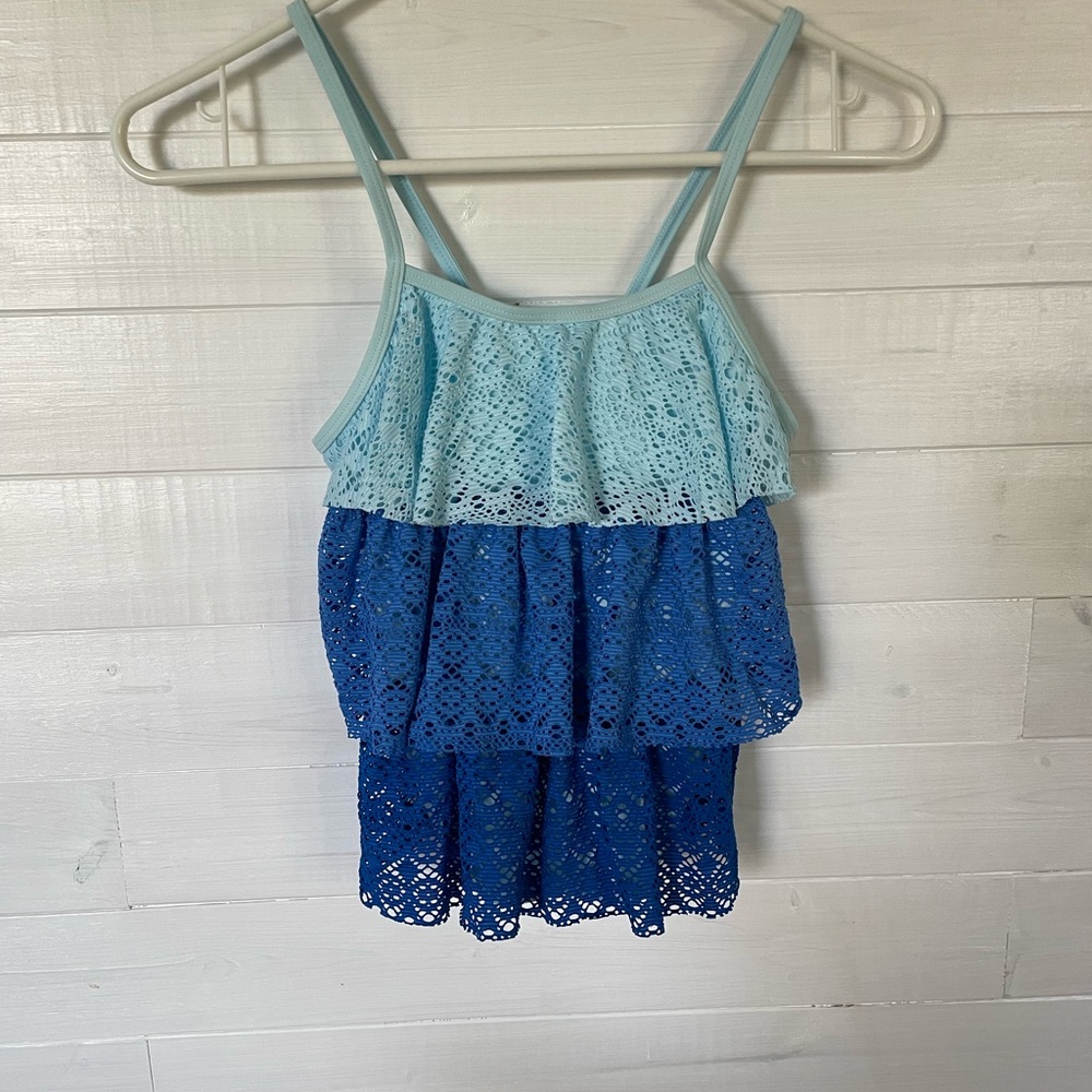 SO Light Blue Girls' Tankini